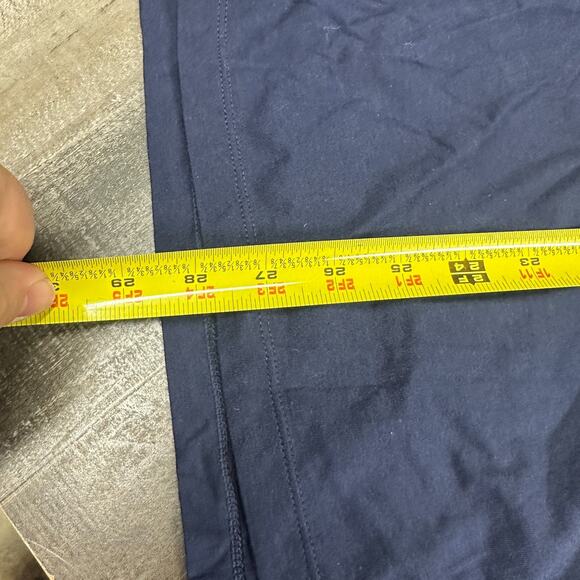 Lacoste Hoodie Mens 2XL Sleepwear Embossed Croc Logo Navy Blue Pullover Lounge - Picture 3 of 14